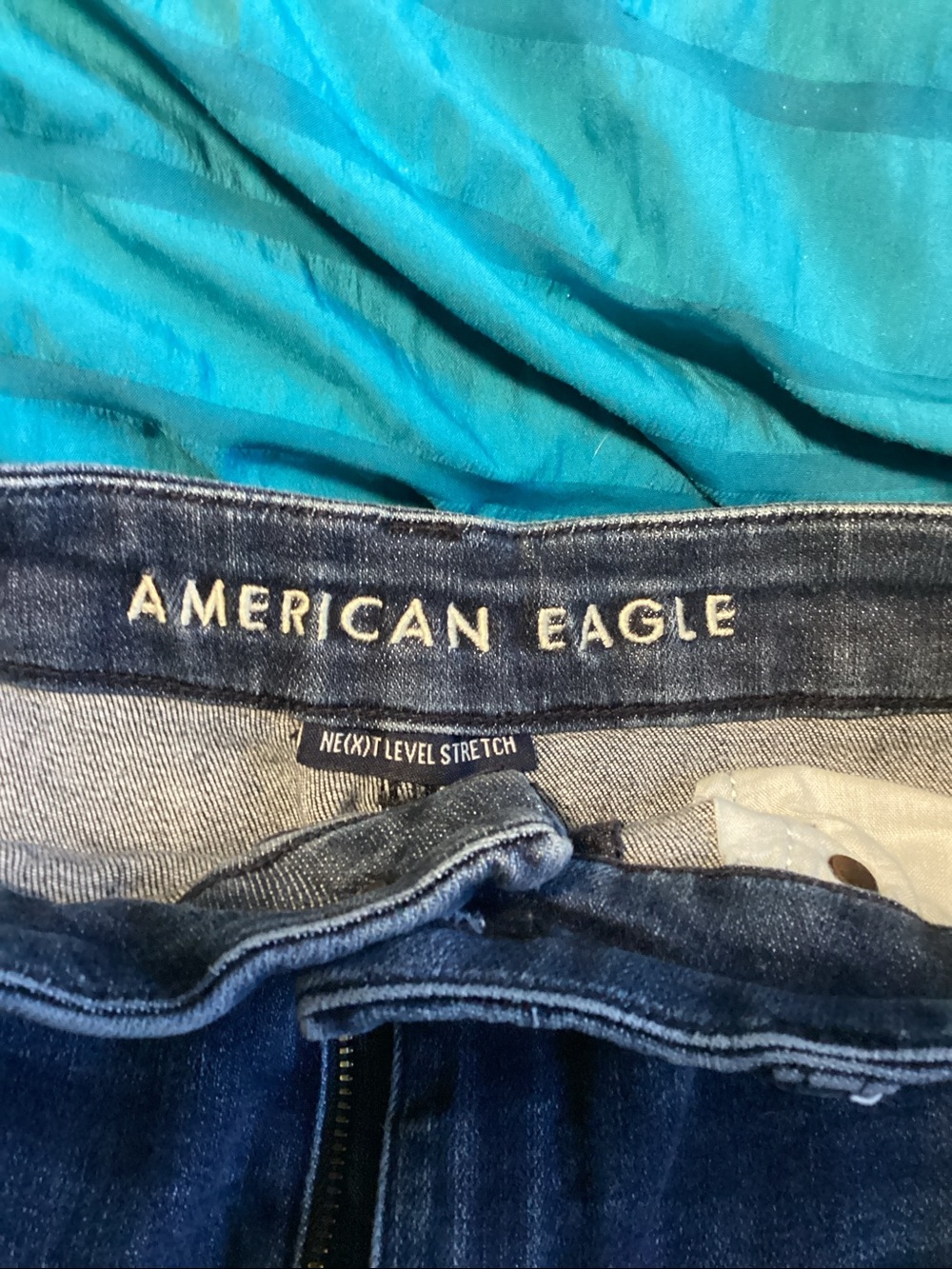 American Eagle Dark Blue hi rise Shorts - Picture 2 of 5